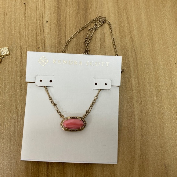 Kendra Scott Gold Necklace with Pink Stone - Picture 3 of 4
